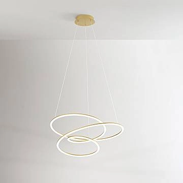 Sospensione Moderna Spira Metallo Oro Led 96W Dimmerabile Ip20 Sospensione Moderna Spira Metallo Oro Led 96W Dimmerabile Ip20