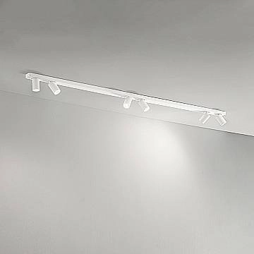 Plafoniera Moderna Oddy Metallo Bianco 6 Luci Orientabili Gu10 Ip20
