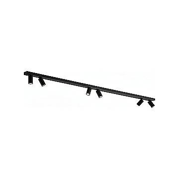 Plafoniera Moderna Oddy Metallo Nero 6 Luci Orientabili Gu10 Ip20