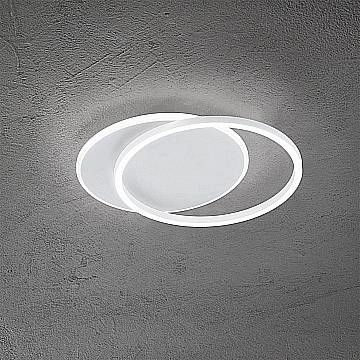 Plafoniera Moderna Orbita Metallo Bianco Led 60W 3000K Dimmerabile Ip20
