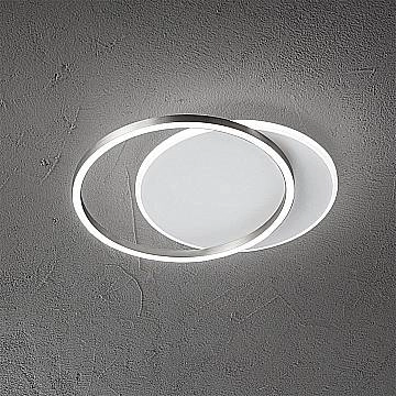 Plafoniera Moderna Orbita Metallo Bianco Grigio Led 60W 3000K Dimmerabile Ip20