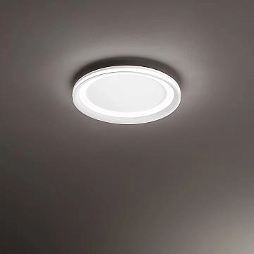 Plafoniera Moderna Edge Alluminio Bianco Acrilico Led 38W 3000K Plafoniera Moderna Edge Alluminio Bianco Acrilico Led 38W 3000K