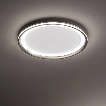 Plafoniera Moderna Edge Alluminio Grigio Acrilico Led 38W 3000K Plafoniera Moderna Edge Alluminio Grigio Acrilico Led 38W 3000K
