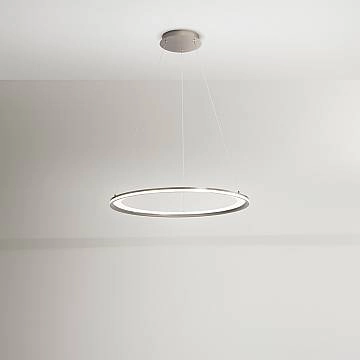 Sospensione Moderna Edge Alluminio Grigio Acrilico Led 86W 3000K