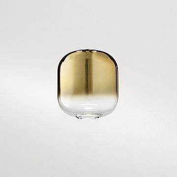 Vetro Borosilicato Contemporaneo Hunter Oro Specchiato D14
