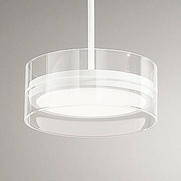 Sospensione Contemporanea Aere Metallo Bianco Vetro Led 14W 3000K 8216BLC