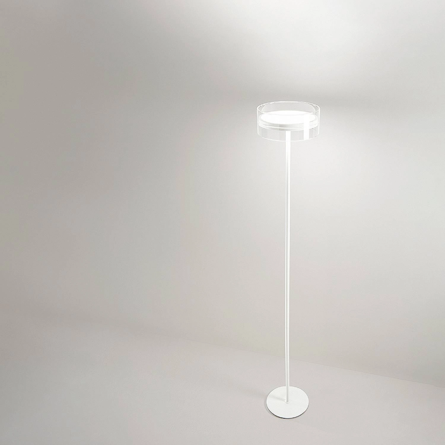Lampadario Contemporaneo Aere Metallo Bianco Vetro 5 Luci Led 14W 3000K 8218BLC