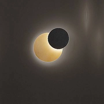 Applique Moderna Drum Metallo Oro Nero Led 22W Ip20