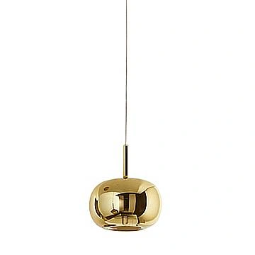 Vetro Borosilicato Contemporaneo Rain Oro Specchiato D22,5 Senza Rosone