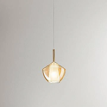 Vetro Borosilicato Contemporaneo Rain Ambra Trasparente D20 Senza Rosone