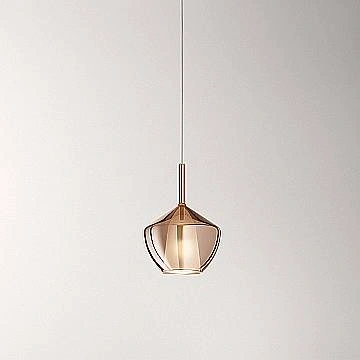 Vetro Borosilicato Contemporaneo Rain Rame Specchiato D20 Senza Rosone