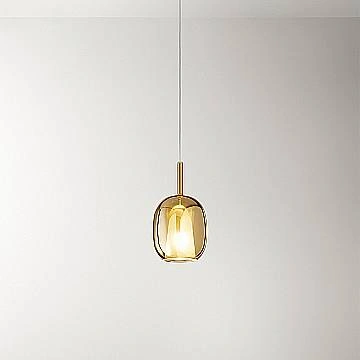 Vetro Borosilicato Contemporaneo Rain Oro Specchiato D17,5 Senza Rosone