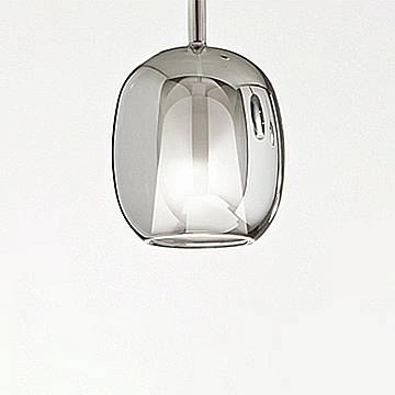 Vetro Borosilicato Contemporaneo Rain Fumè Specchiato D17,5 Senza Rosone