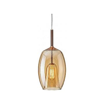 Vetro Borosilicato Contemporaneo Rain Ambra Trasparente D17 Senza Rosone Vetro Borosilicato Contemporaneo Rain Ambra Trasparente D17 Senza Rosone