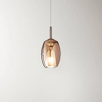 Vetro Borosilicato Contemporaneo Rain Rame Specchiato D17 Senza Rosone
