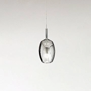 Vetro Borosilicato Contemporaneo Rain Fumè Specchiato D17 Senza Rosone