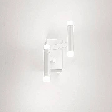 Applique Contemporanea Candles Metallo Bianco Opaco Acrilico Led 12W 3000K Applique Contemporanea Candles Metallo Bianco Opaco Acrilico Led 12W 3000K