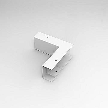 Giunto Angolo 90 Gradi Serie Snodo Interno A Parete Metallo Bianco Opaco Giunto Angolo 90 Gradi Serie Snodo Interno A Parete Metallo Bianco Opaco