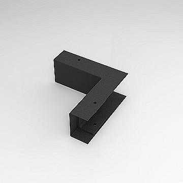 Giunto Angolo 90 Gradi Serie Snodo Interno A Parete Metallo Nero Opaco Giunto Angolo 90 Gradi Serie Snodo Interno A Parete Metallo Nero Opaco