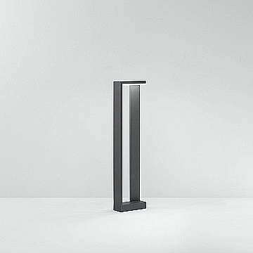 Paletto Esterno Moderno Quad Alluminio Antracite Led 10W 3000K Ip65