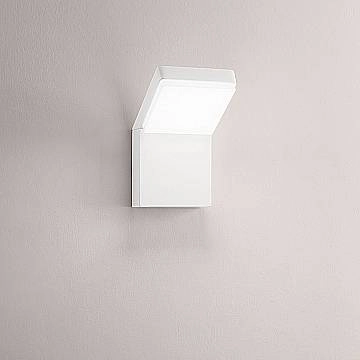 Applique Esterno Moderna Piega Alluminio Bianco Led 20W Dimmerabile Ip65 Applique Esterno Moderna Piega Alluminio Bianco Led 20W Dimmerabile Ip65