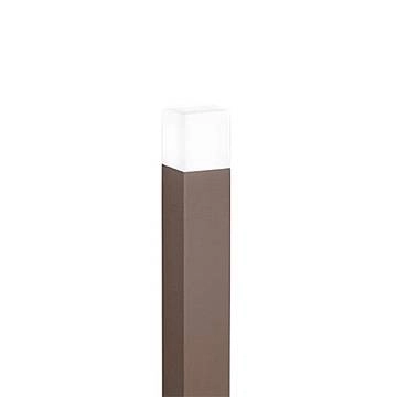 Paletto Esterno Moderno Tower Alluminio Corten 1 Luce E27 Ip54 H60