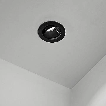 Faretto Incasso Moderno Oasis Metallo Nero 1 Luce Gu10 Orientabile Ip20 D9