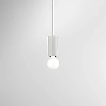 Sospensione Minimal Idea Ceramica Bianco Lucido 1 Luce E27 Ip20