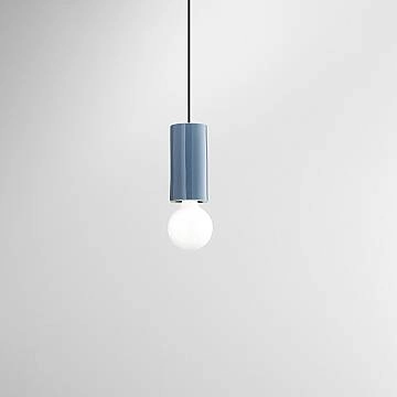 Sospensione Minimal Idea Ceramica Blu Lucido 1 Luce E27 Ip20