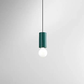 Sospensione Minimal Idea Ceramica Verde Lucido 1 Luce E27 Ip20