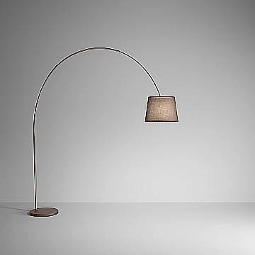 Piantana Contemporanea Arche Metallo Marrone Tessuto 1 Luce E27