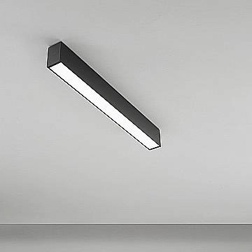 Plafoniera Moderna Grid Alluminio Nero Led 20W Dimmerabile Ip20