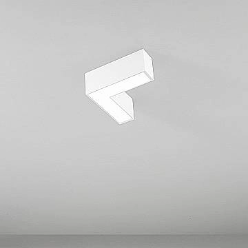 Plafoniera Moderna Grid Giunto L Alluminio Bianco Led 10W Dimmerabile Ip20