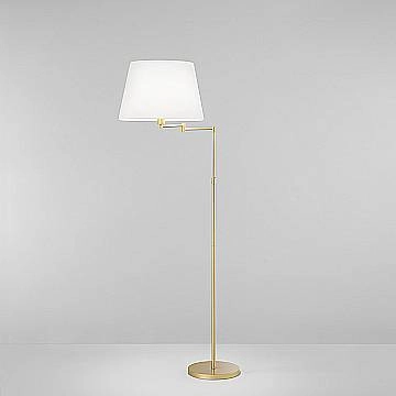 Piantana Contemporanea Crane Metallo Oro Tessuto 1 Luce E27 Ip20