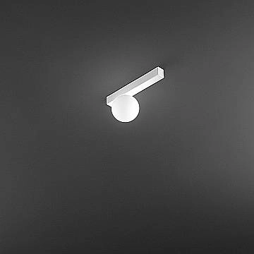 Plafoniera Minimal Snooky Metallo Bianco 1 Luce G9 Ip20