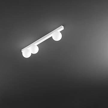 Plafoniera Minimal Snooky Metallo Bianco 3 Luci G9 Ip20