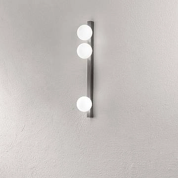 Plafoniera Minimal Snooky Metallo Grigio 3 Luci G9 Ip20