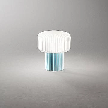 Lumetto Moderno Otty Ceramica Azzurro Vetro 1 Luce G9 Ip20