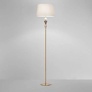 Piantana Contemporanea Abaco Metallo Orrone Spazzolato Tessuto 1 Luce E27