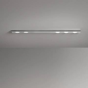 Plafoniera Moderna Bottone Metallo Alluminio Opaco 5 Luci Gx53 Ip20
