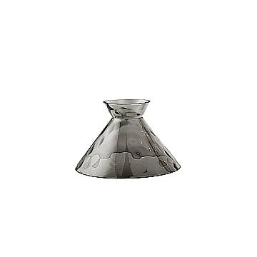 Paralume In Vetro Effetto Martellato Fumé Specchiato