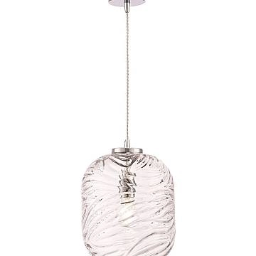 Sospensione Ovale Moderna Dunas 1 Luce Vetro Trasparente