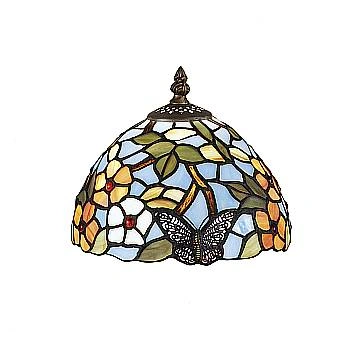 Paralume Tiffany Vetro Decorato Multicolor D. 20Cm