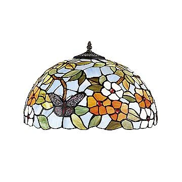 Paralume Tiffany In Vetro Decorato Multicolor D. 40Cm