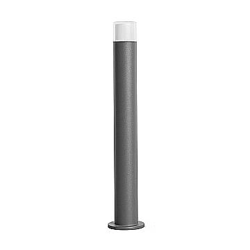 Paletto Esterno Moderno Aiden Alluminio Nero Bianco 1 Luce E27 Ip44