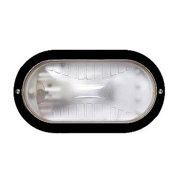 Plafoniera Esterno Contemporanea Owen Pc Nero 1 Luce E27 Ip44