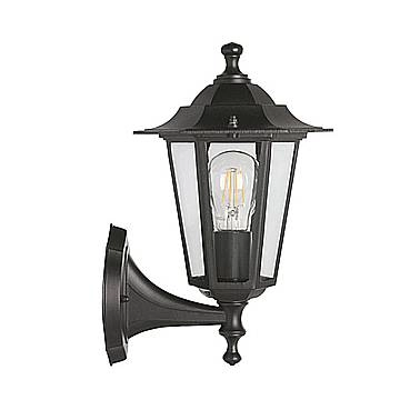 Applique Esterno Riley Alluminio Nero Su 1 Luce E27 Ip44