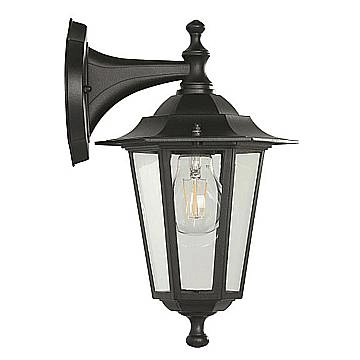 Applique Esterno Riley Alluminio Nero Giu' 1 Luce E27 Ip44