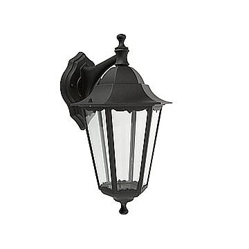 Applique Esterno Sawyer Alluminio Nero Giu' 1 Luce E27 Ip44