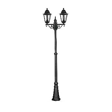 Palo Esterno Sawyer Alluminio Nero 2 Luci E27 Ip44